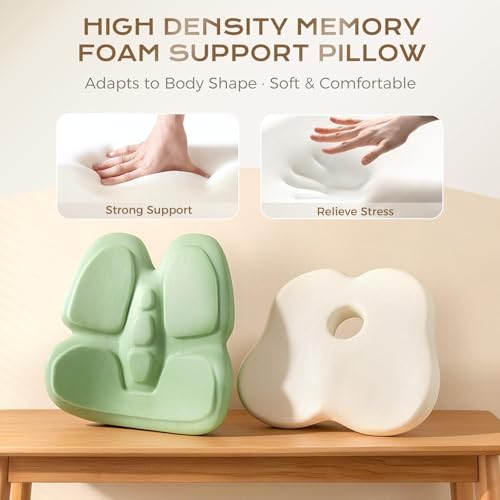 Ergonomic Memory Foam Car Seat Cushion for Sciatica Relief