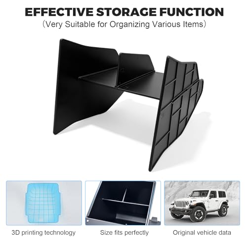 Durable ABS Car Interior Storage Organizer Tray