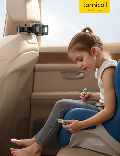 Adjustable 3-in-1 Headrest Tablet Holder for 4.7–11" Devices