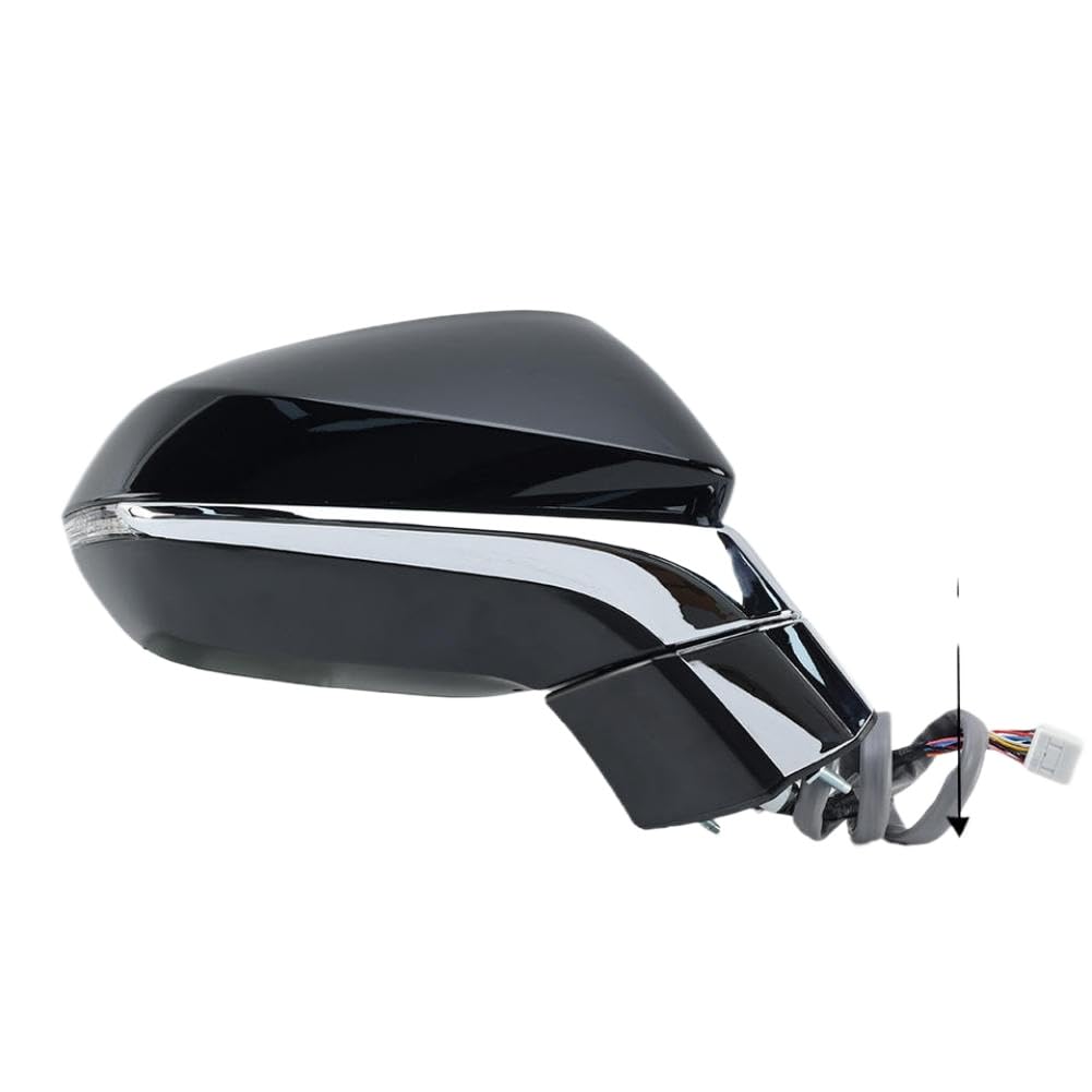 Glossy Black 15-Pin Side Mirror for Lexus NX 2015–2021