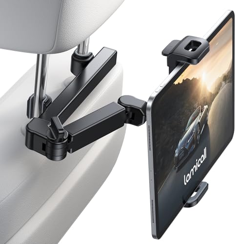 Adjustable 3-in-1 Headrest Tablet Holder for 4.7–11" Devices