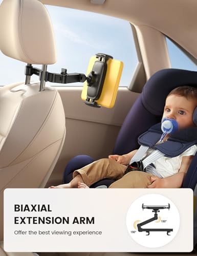 Adjustable 3-in-1 Headrest Tablet Holder for 4.7–11" Devices