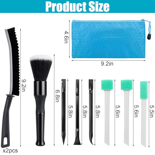 10-Piece Car Interior Detailing Brush & Cleaning Kit