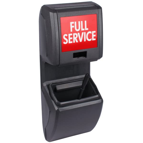 Charcoal Gray Windshield Service Center & Trash Can