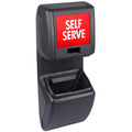 Charcoal Gray Windshield Service Center & Trash Can
