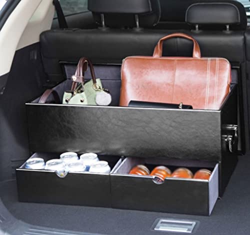 Large-Capacity Car Trunk Storage Organizer with Drawer