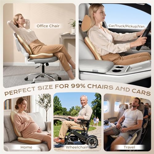 Ergonomic Memory Foam Car Seat Cushion for Sciatica Relief