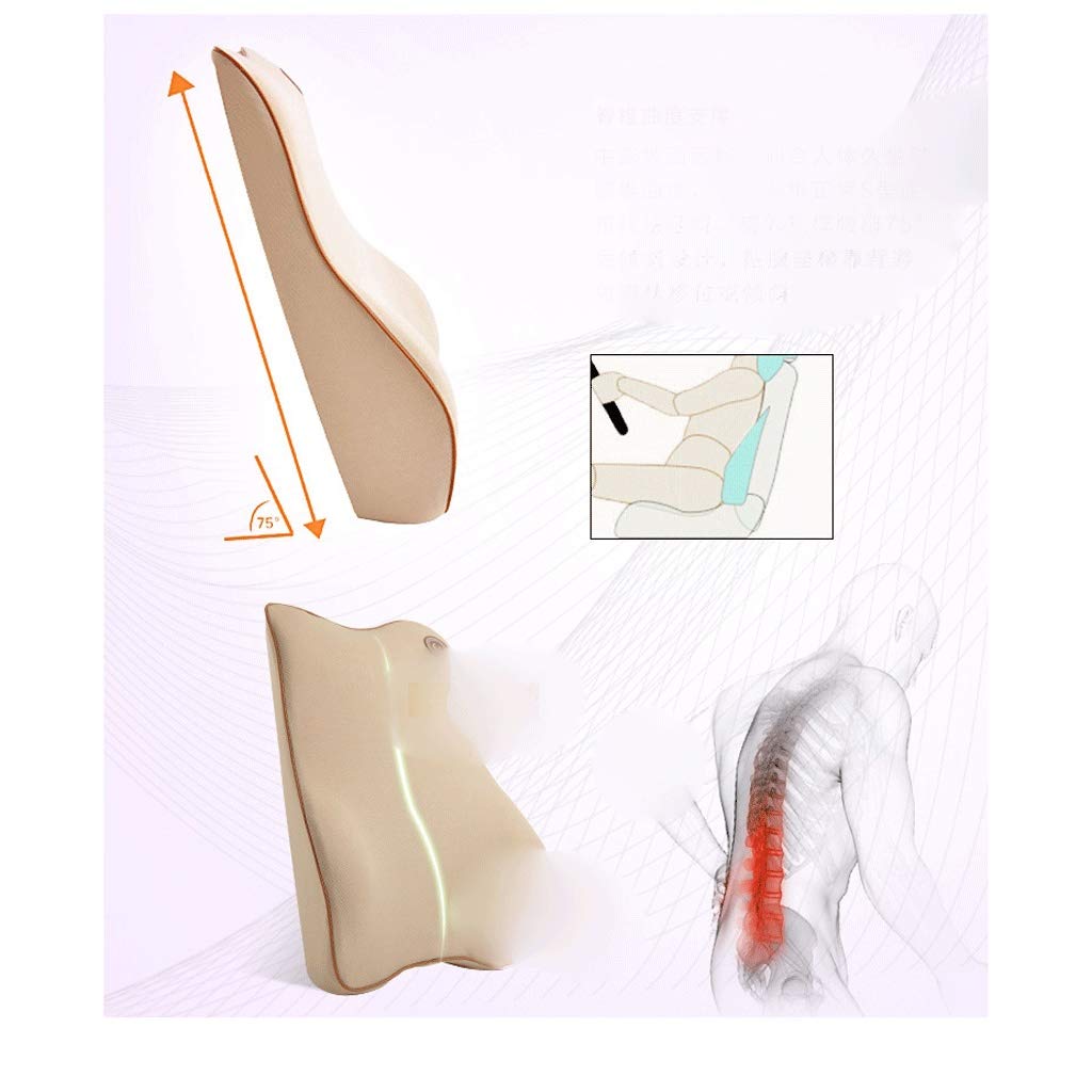 Ergonomic Memory Foam Lumbar Support Pillow for Car Seats