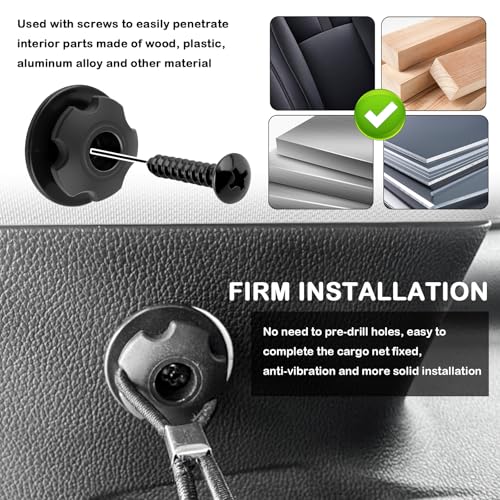 8-Piece Elastic Cargo Net Hook Kit for SUVs & Cars
