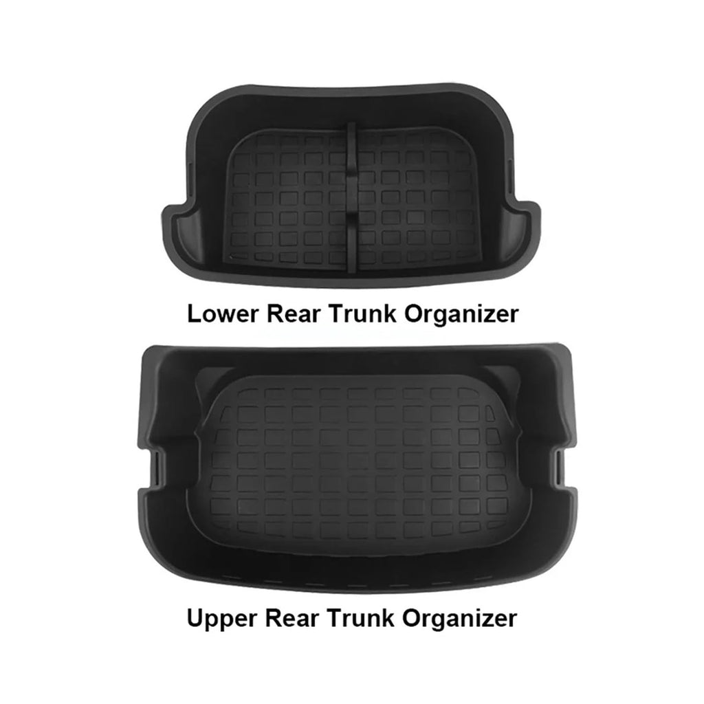 Rear Trunk Storage Organizer Bins for Tesla Model Y 2020–2024