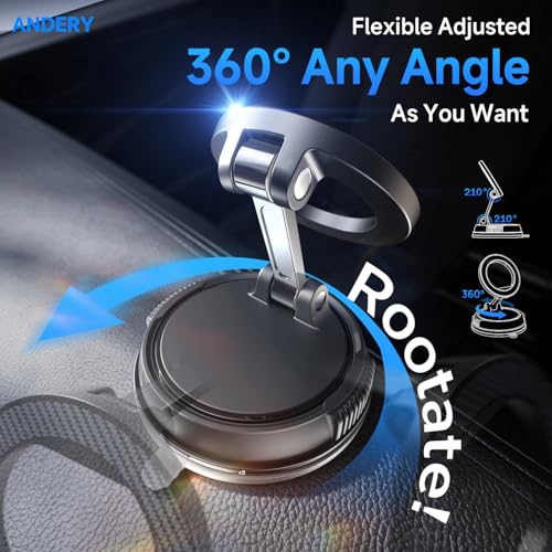 MagSafe 360° Adjustable Car Phone Mount with Strong Suction