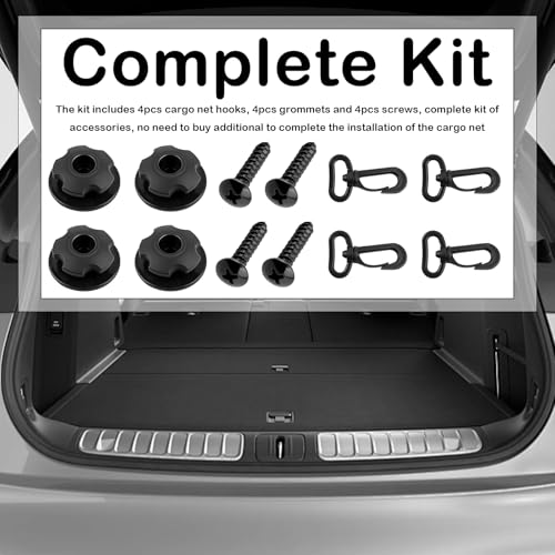 8-Piece Elastic Cargo Net Hook Kit for SUVs & Cars