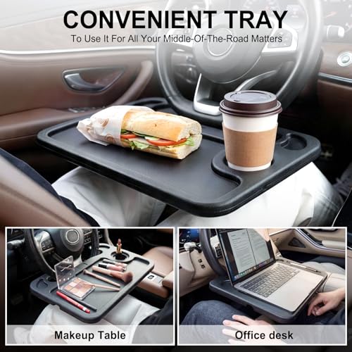 Portable Steering Wheel Desk for Laptop, Food & Work
