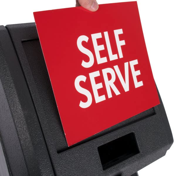 Charcoal Gray Windshield Service Center & Trash Can