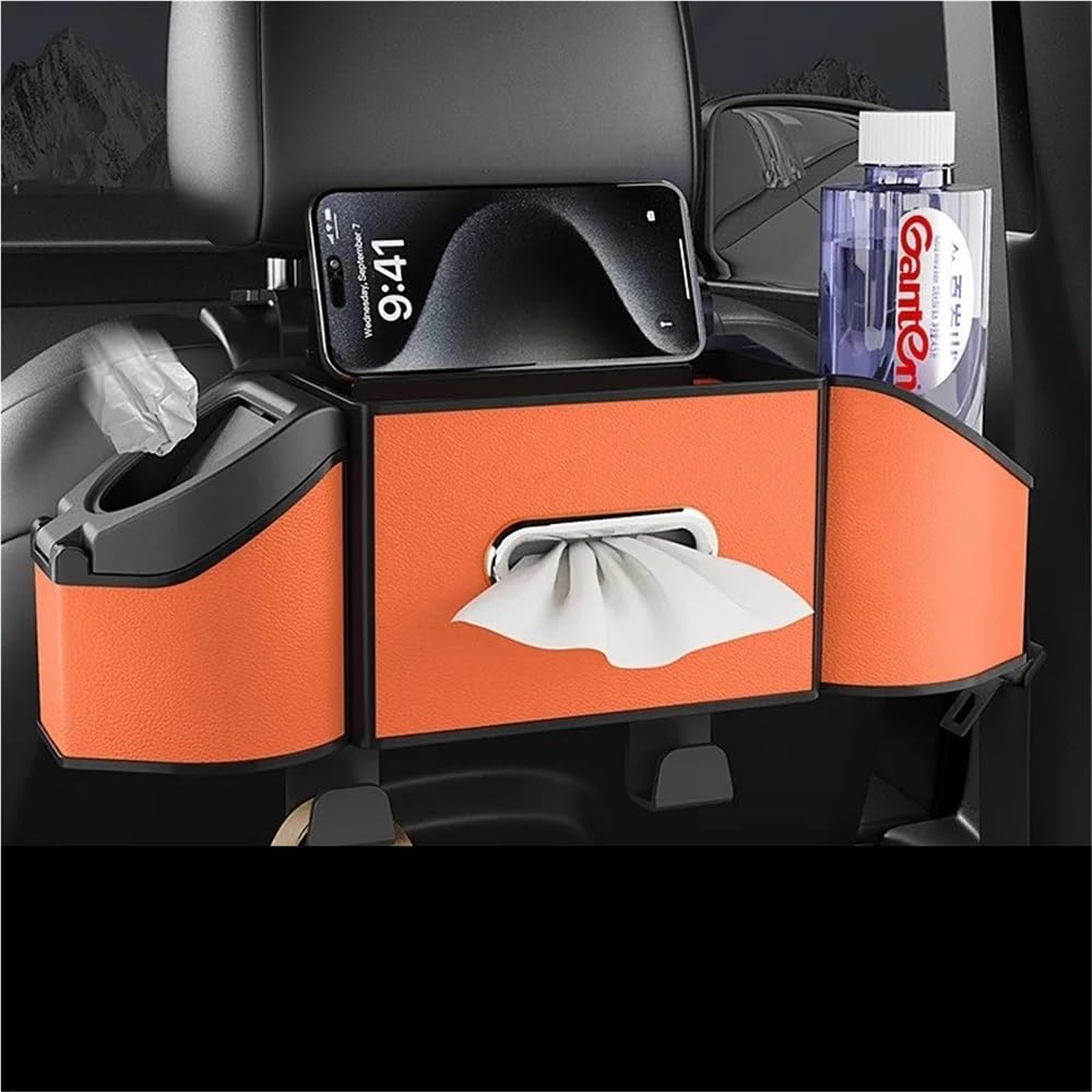 Multifunctional Seatback Organizer with Tissue & Cup Holders