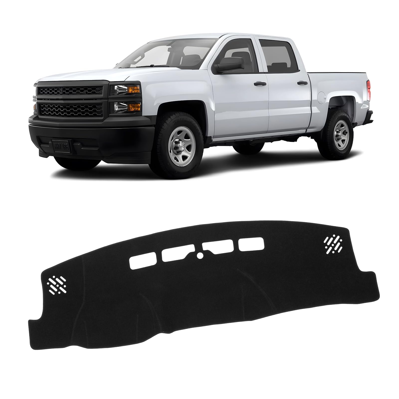 Gray & Black Non-Slip Dashboard Cover for Left-Hand Drive