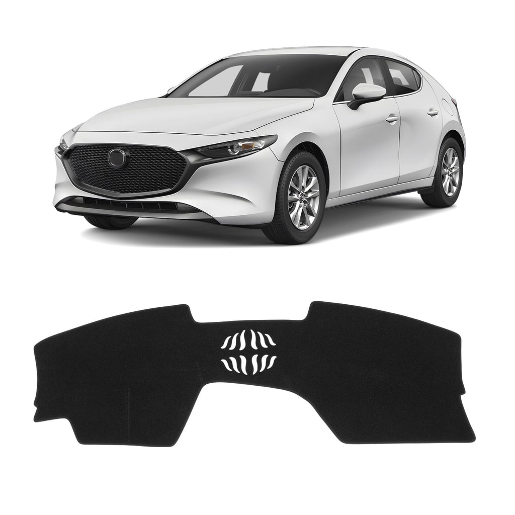 Gray & Black Non-Slip Dashboard Cover for Left-Hand Drive
