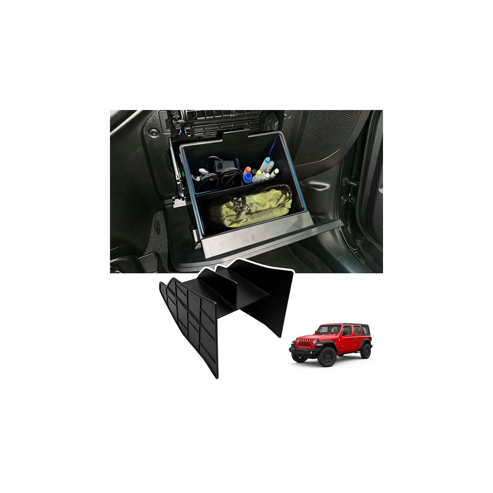 Durable ABS Car Interior Storage Organizer Tray