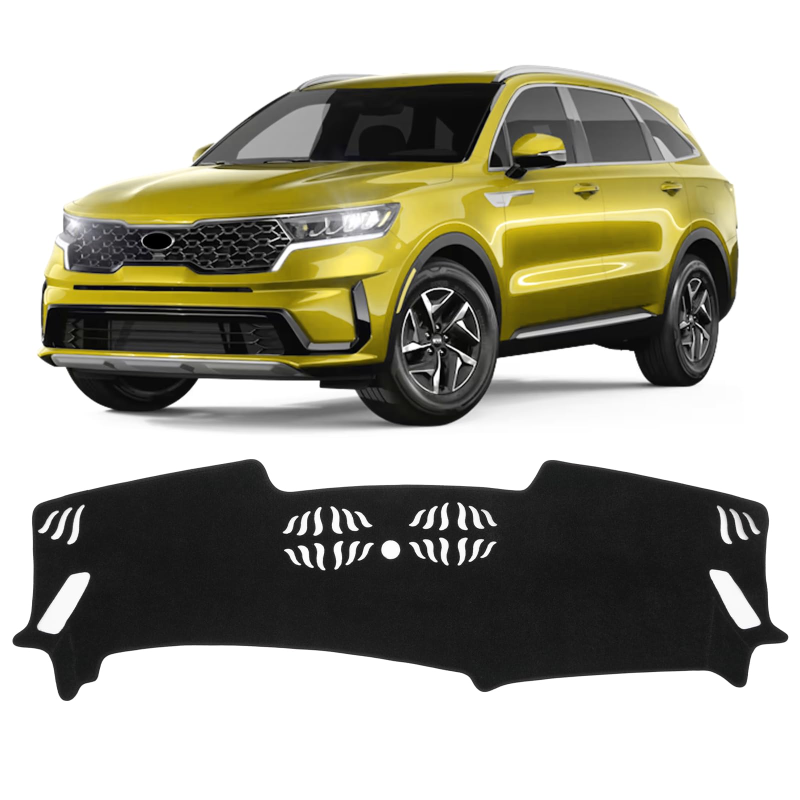 Gray & Black Non-Slip Dashboard Cover for Left-Hand Drive