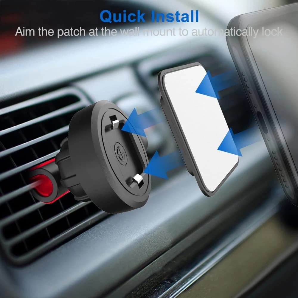 Black Lock-Type Car Phone Holder for Air Vent Mount