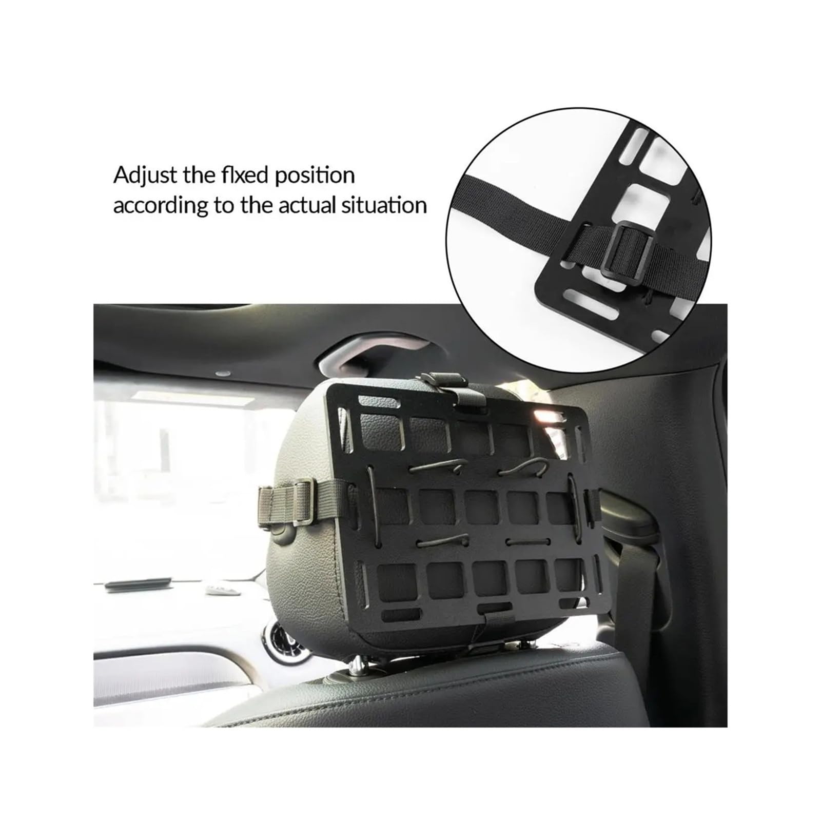 Tactical MOLLE Car Headrest & Seatback Organizer Panel