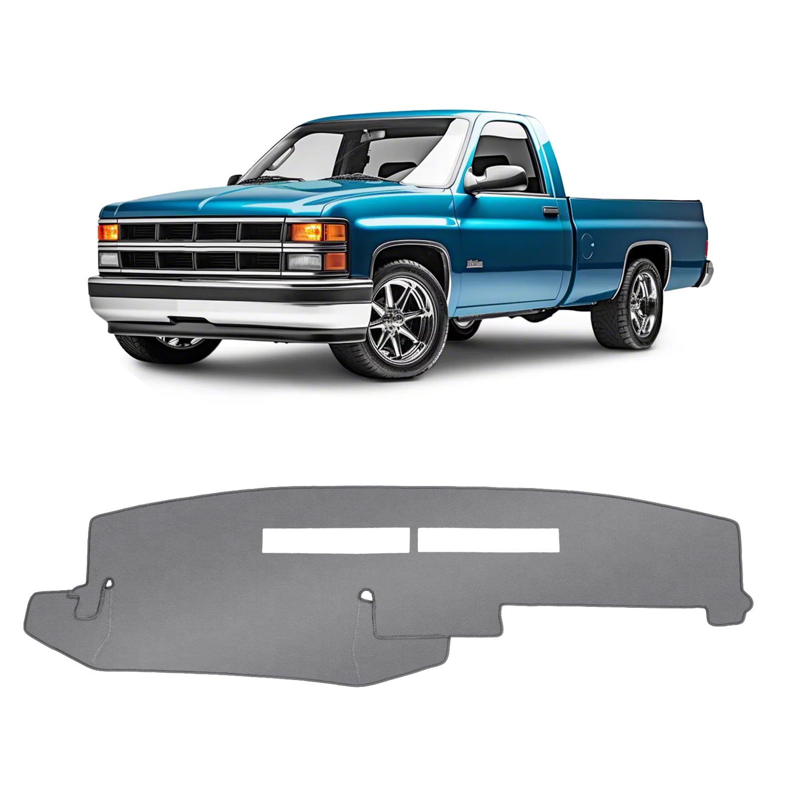 Gray & Black Non-Slip Dashboard Cover for Left-Hand Drive