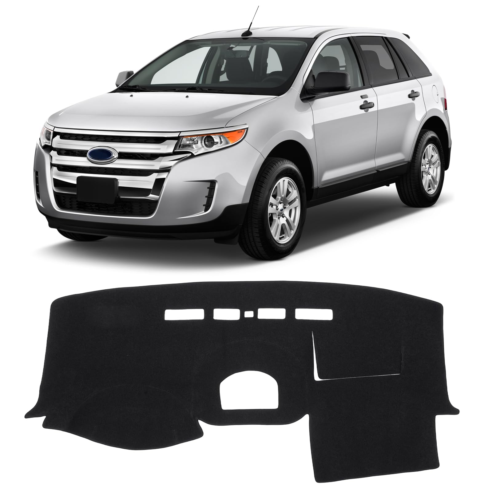 Gray & Black Non-Slip Dashboard Cover for Left-Hand Drive