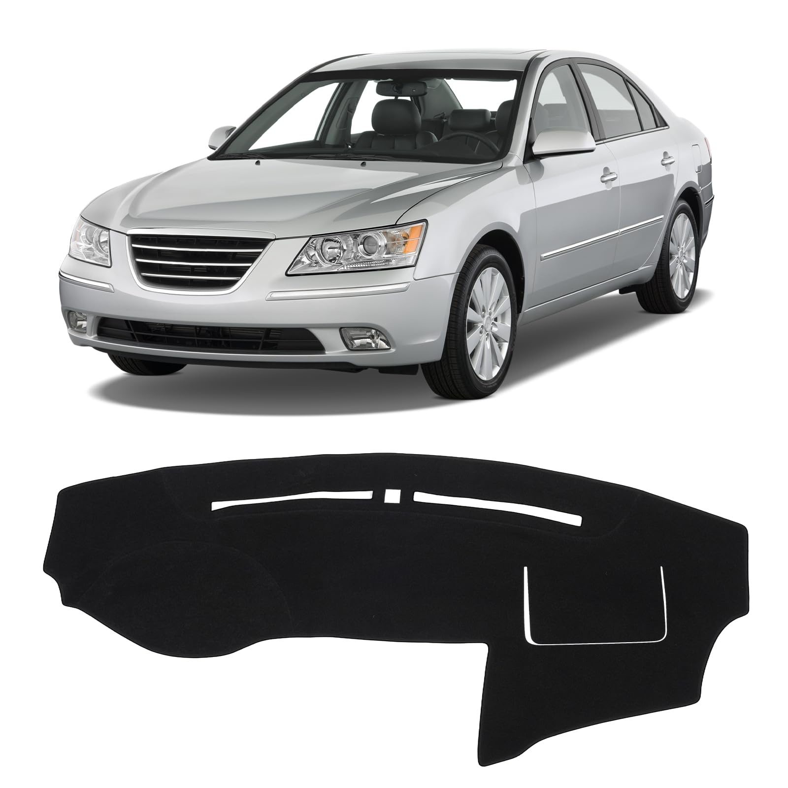 Gray & Black Non-Slip Dashboard Cover for Left-Hand Drive