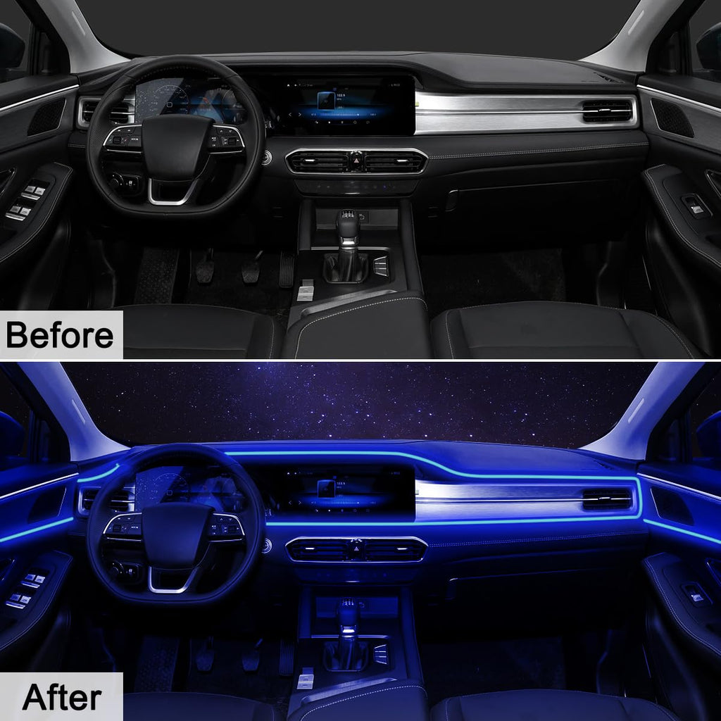 5-in-1 App-Controlled LED Strip Lights for Car Interiors