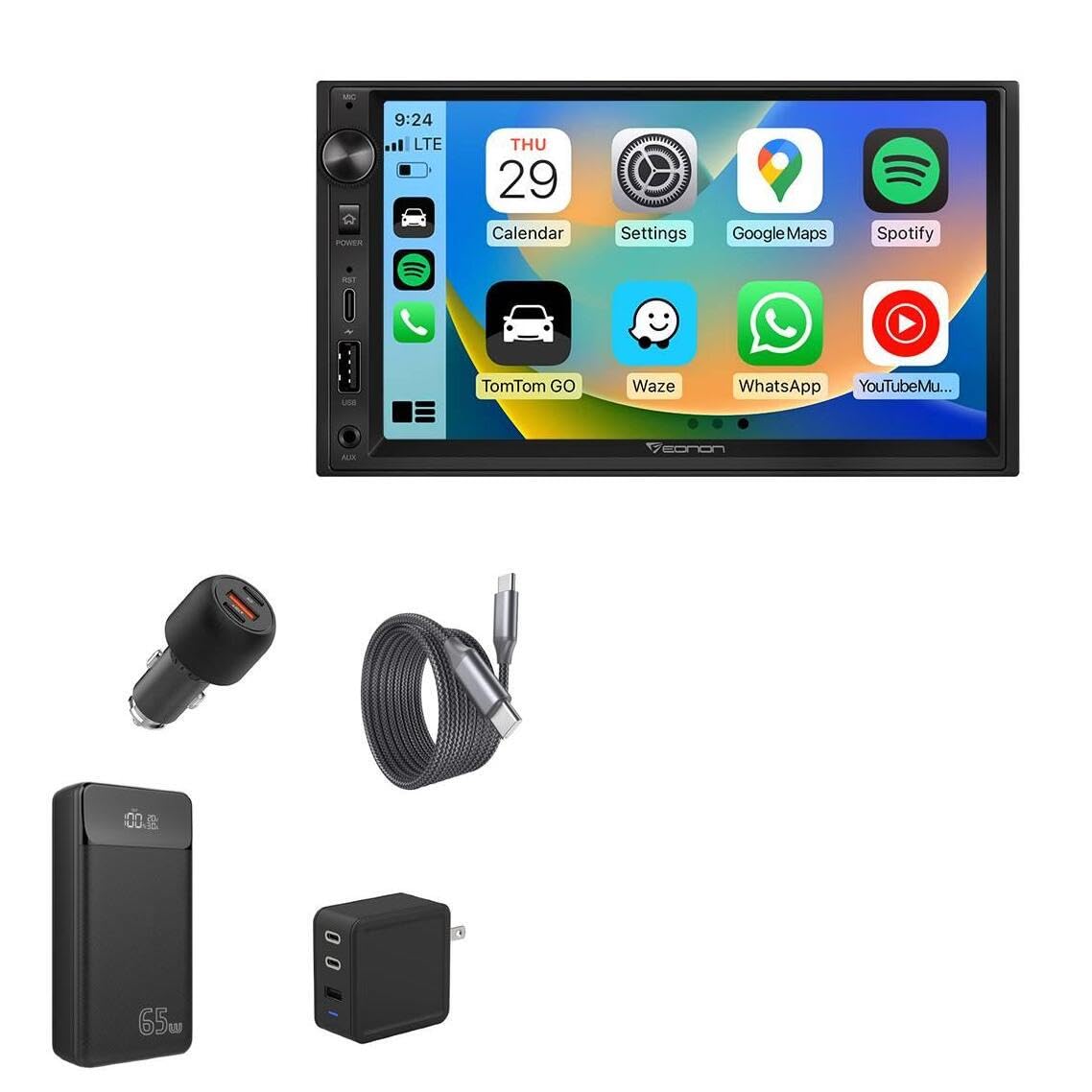 65W PD Charging Bundle for Eonon X3 7-Inch Car Stereo