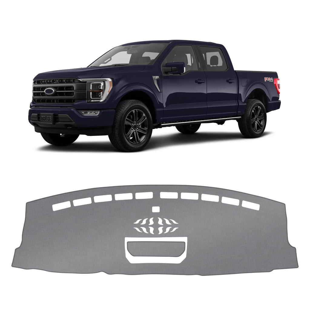Gray & Black Non-Slip Dashboard Cover for Left-Hand Drive