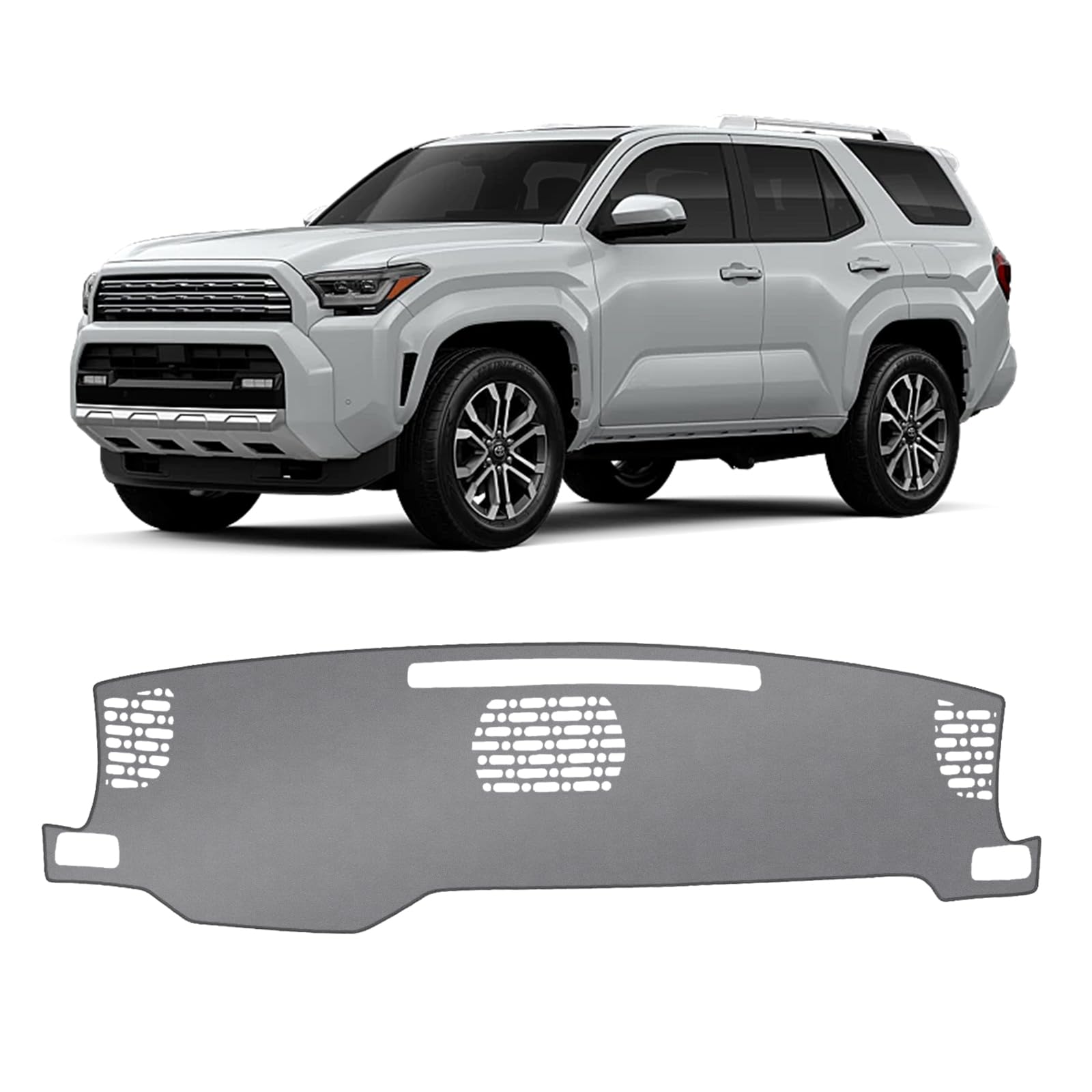 Gray & Black Non-Slip Dashboard Cover for Left-Hand Drive