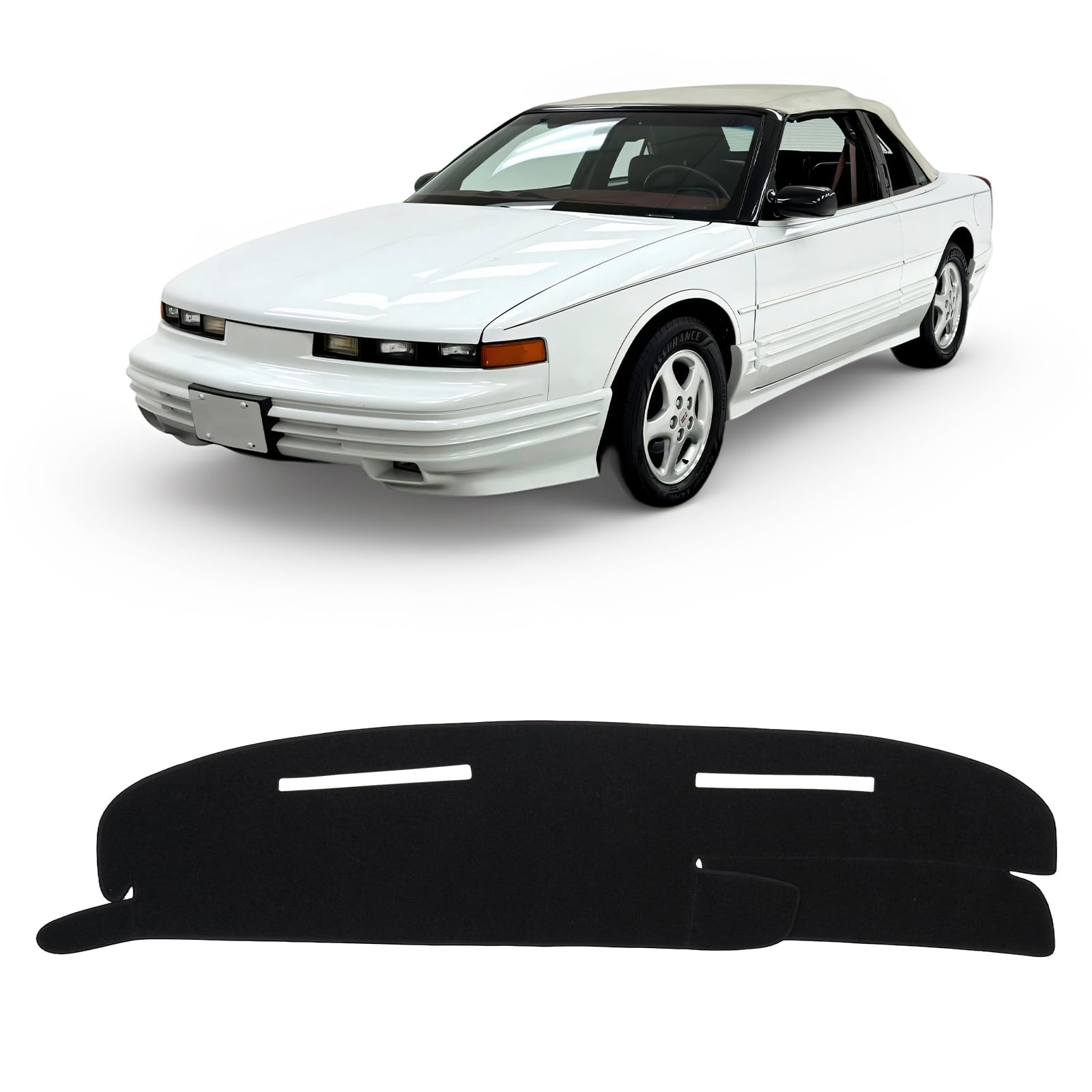 Gray & Black Non-Slip Dashboard Cover for Left-Hand Drive