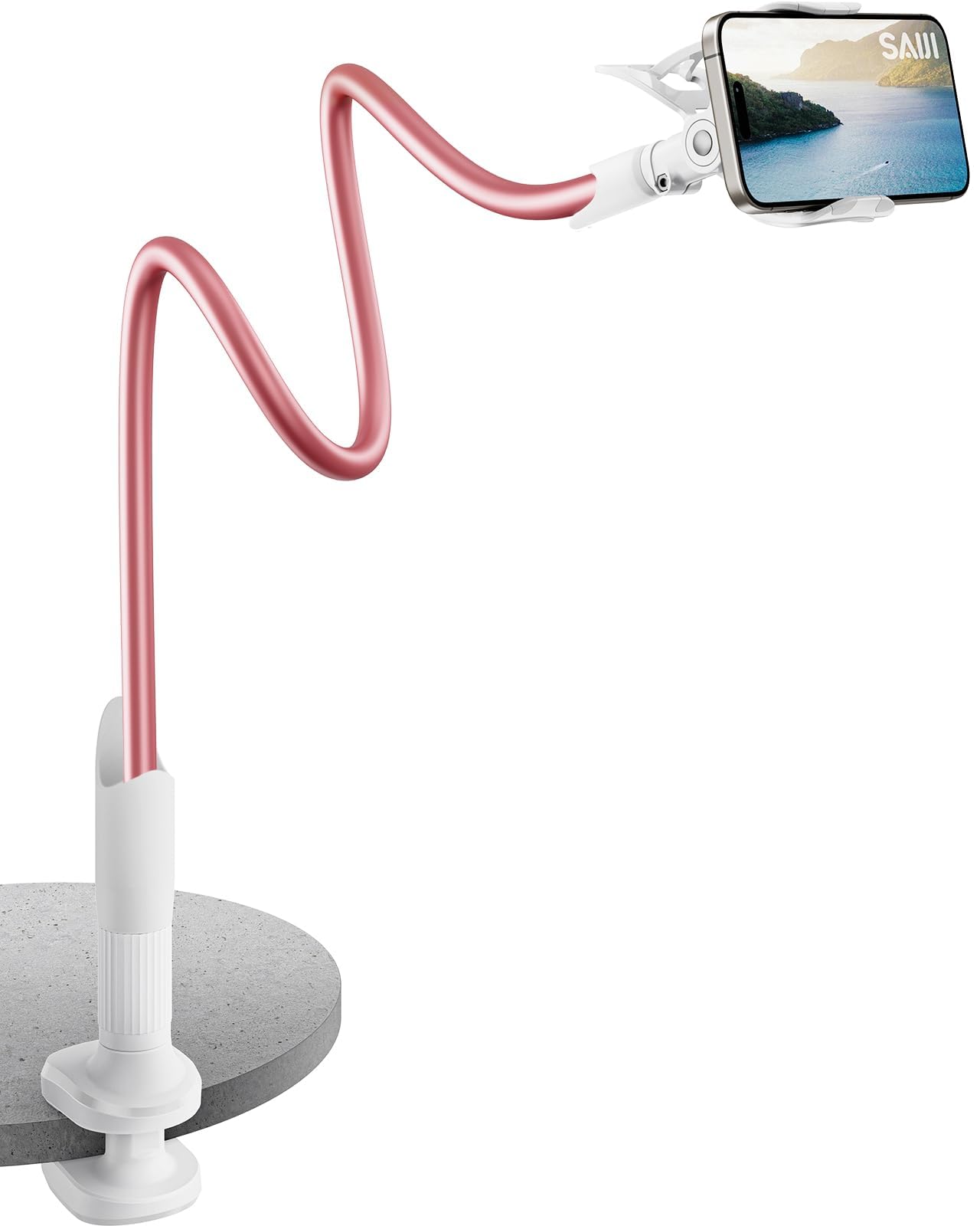 Flexible Gooseneck Phone Holder with Clamp Mount