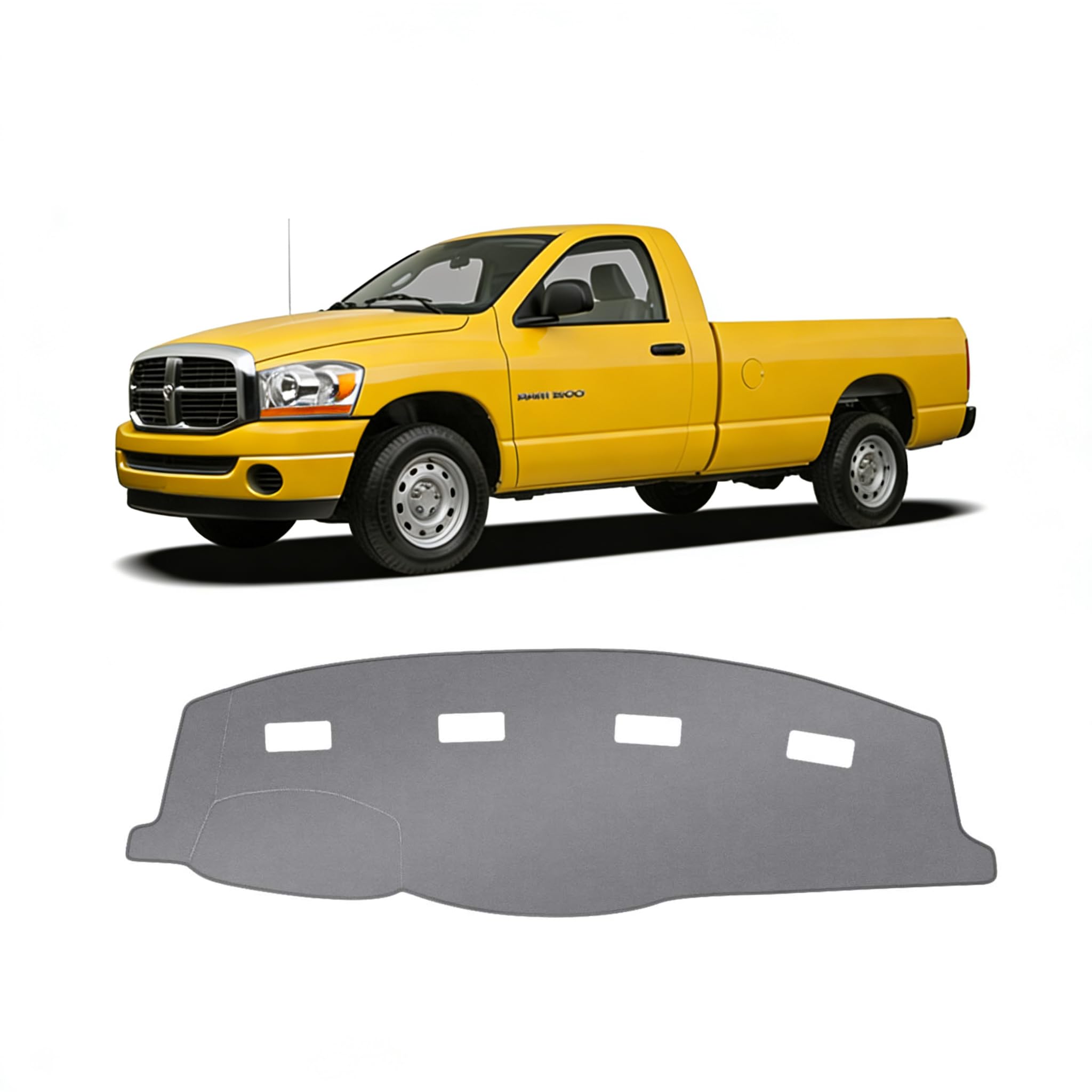 Gray & Black Non-Slip Dashboard Cover for Left-Hand Drive
