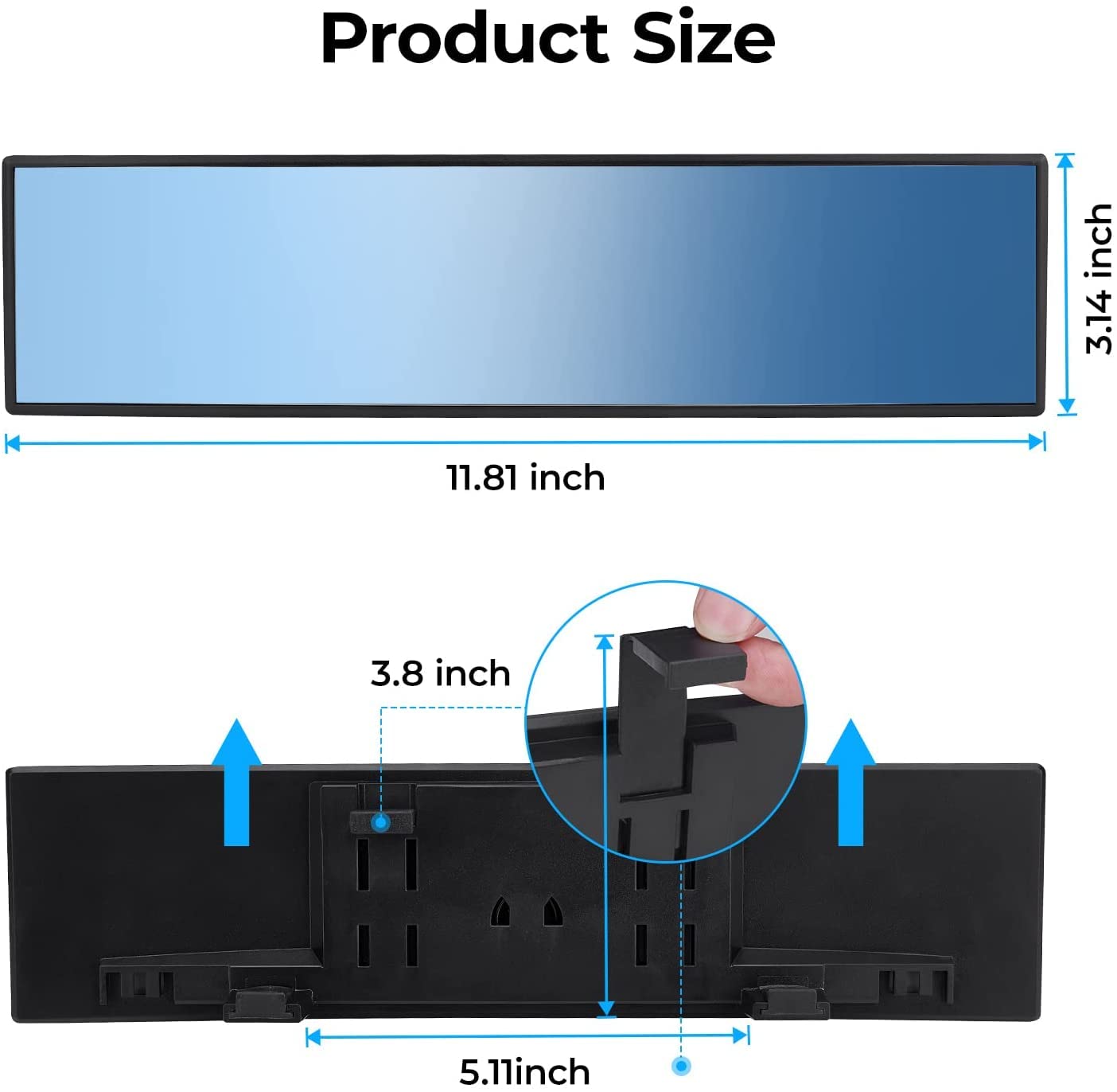 Wide-Angle Car Rearview Mirror for Enhanced Driving View
