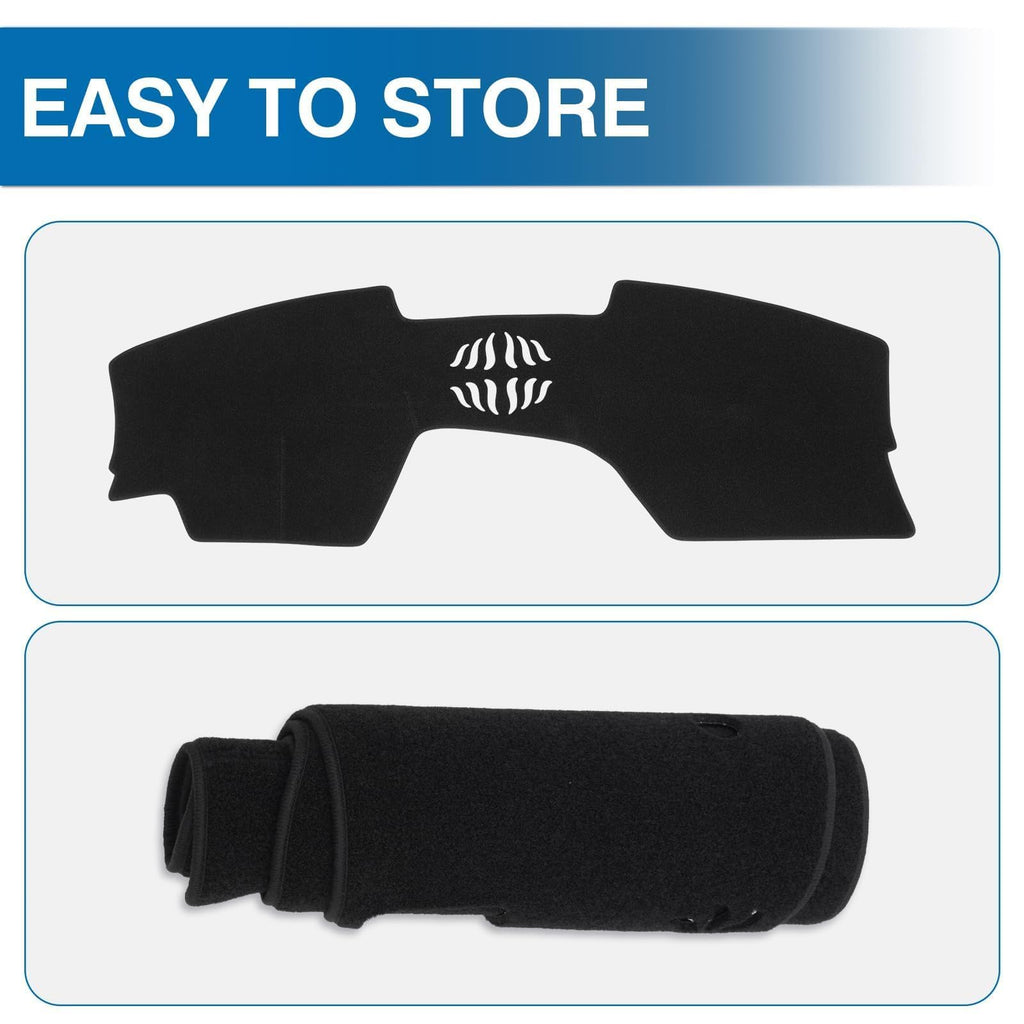 Gray & Black Non-Slip Dashboard Cover for Left-Hand Drive