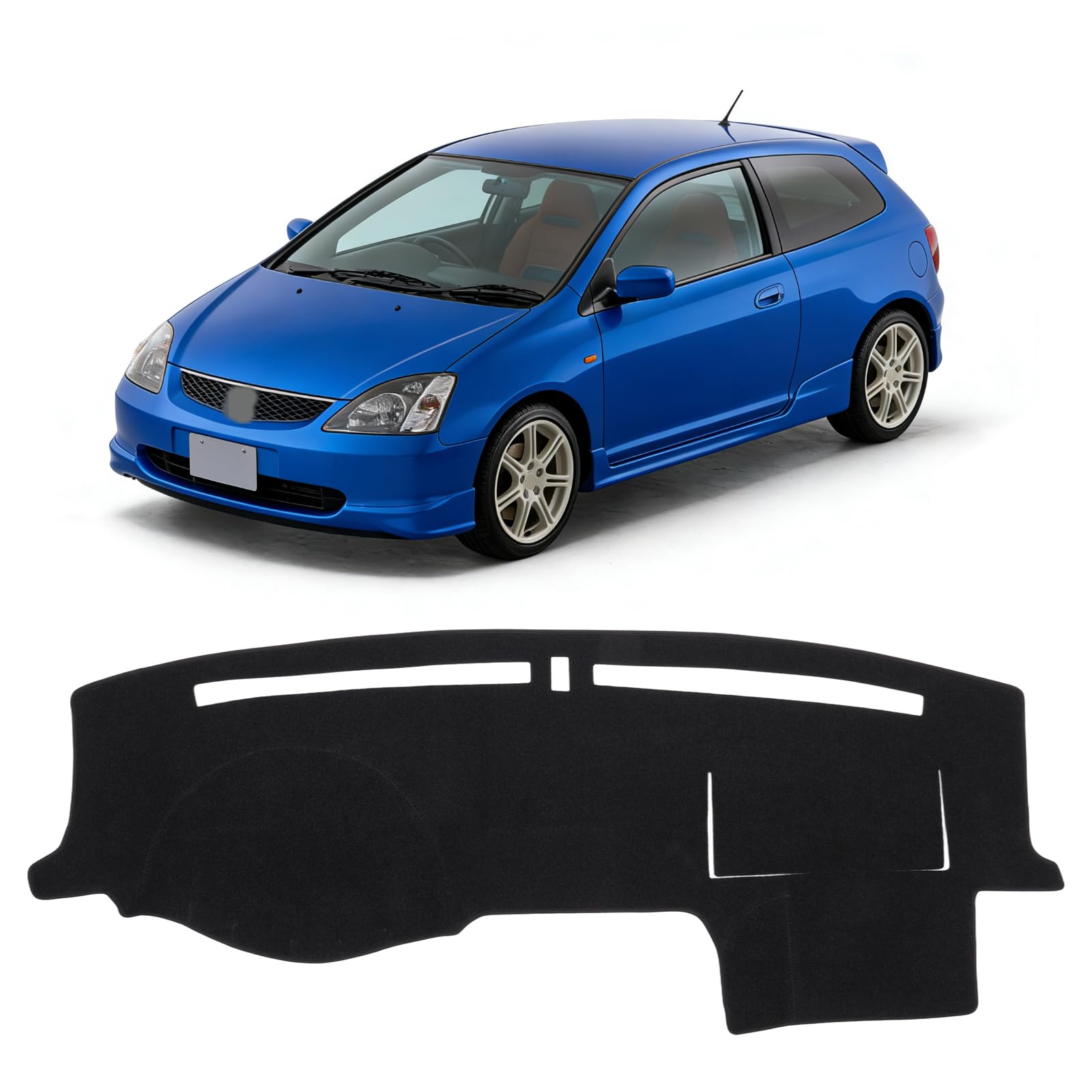 Gray & Black Non-Slip Dashboard Cover for Left-Hand Drive
