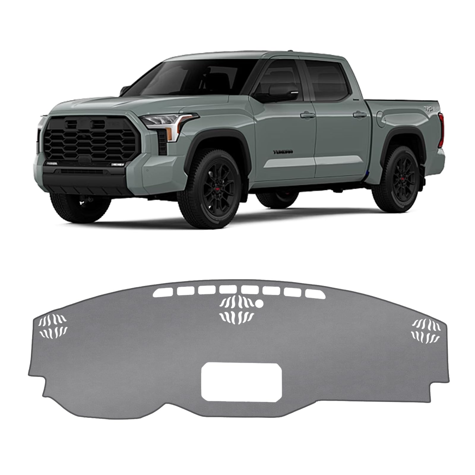 Gray & Black Non-Slip Dashboard Cover for Left-Hand Drive