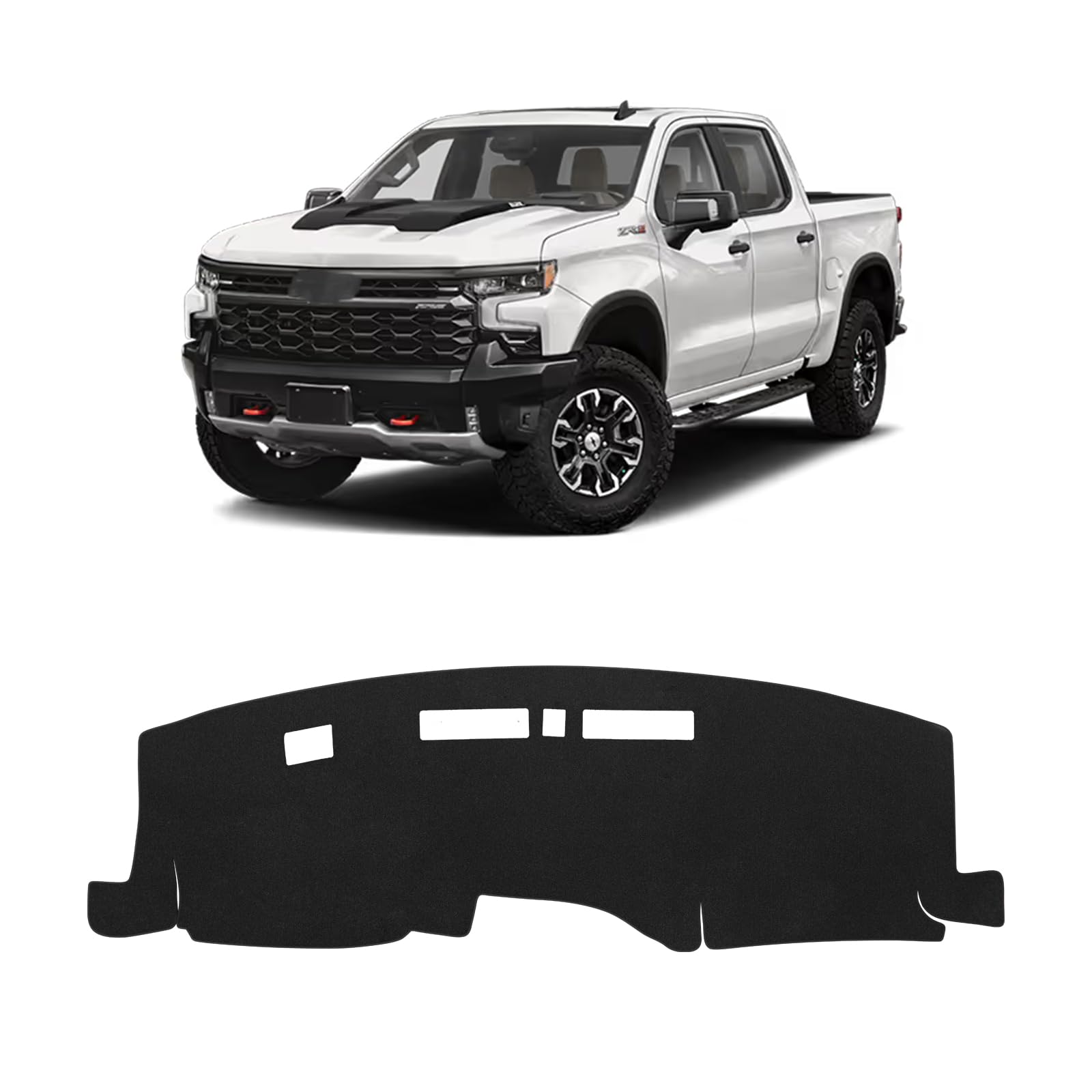 Gray & Black Non-Slip Dashboard Cover for Left-Hand Drive