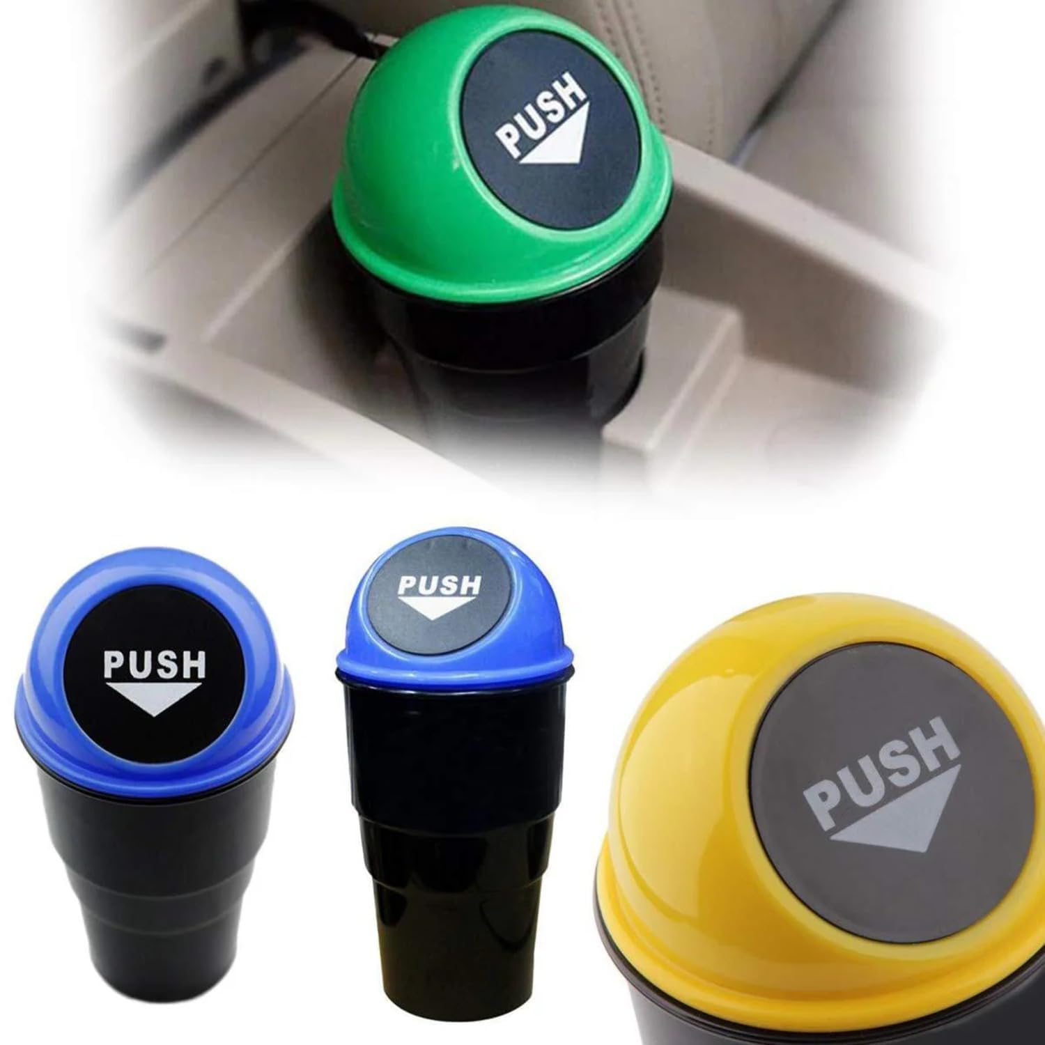 Portable Mini Car Trash Can for Interior Storage & Cleanup