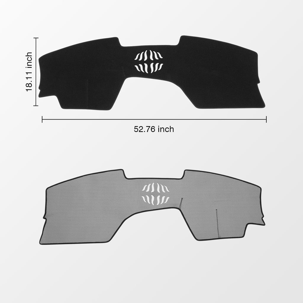 Gray & Black Non-Slip Dashboard Cover for Left-Hand Drive