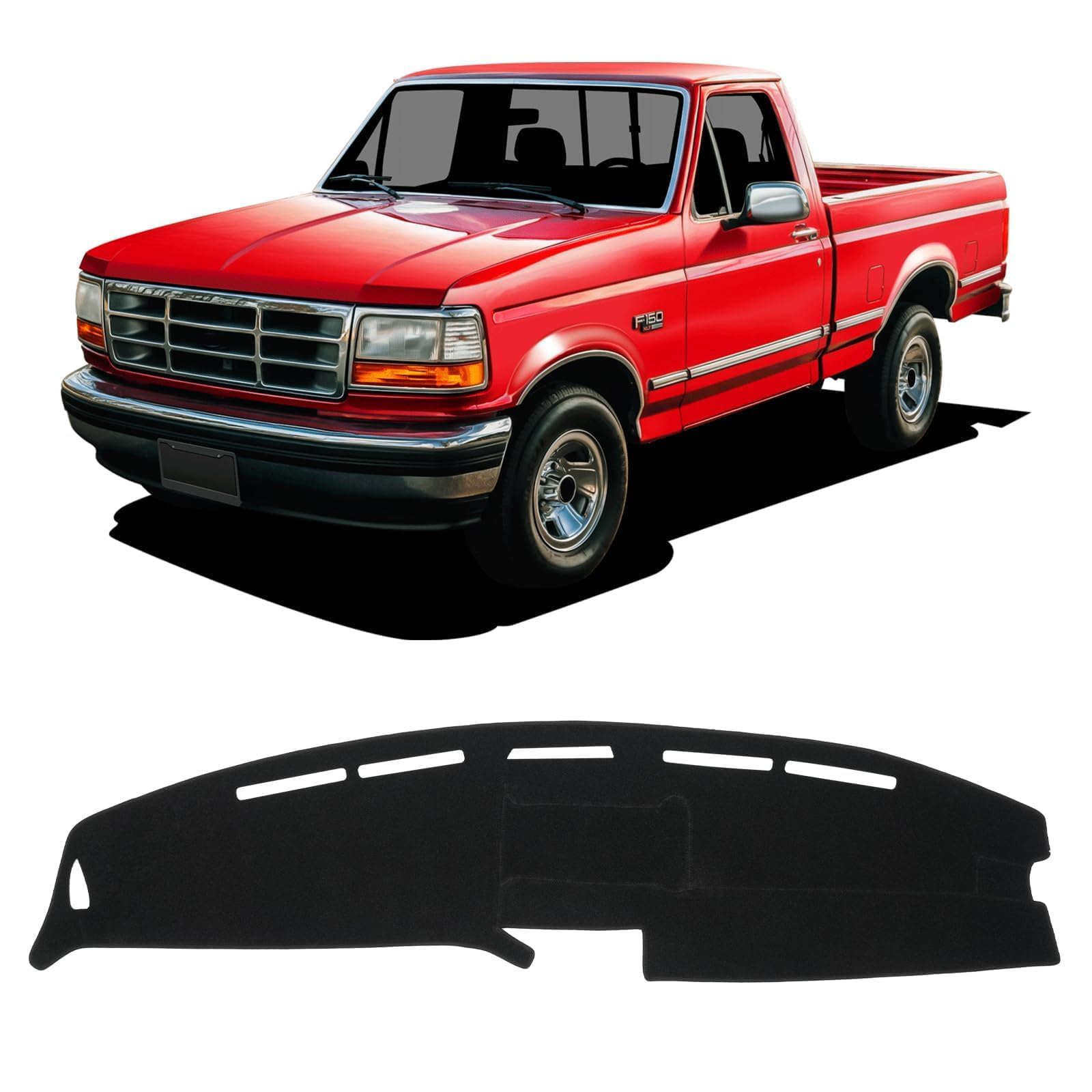 Gray & Black Non-Slip Dashboard Cover for Left-Hand Drive
