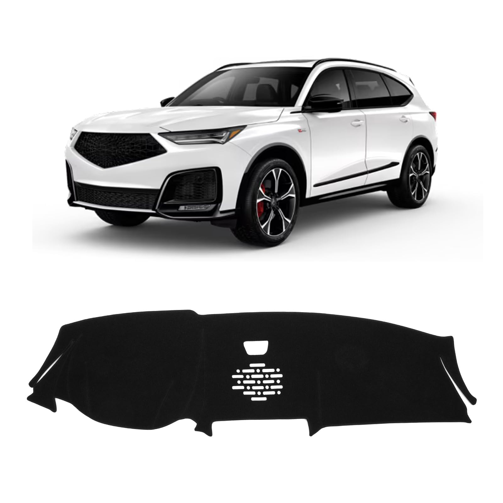 Gray & Black Non-Slip Dashboard Cover for Left-Hand Drive