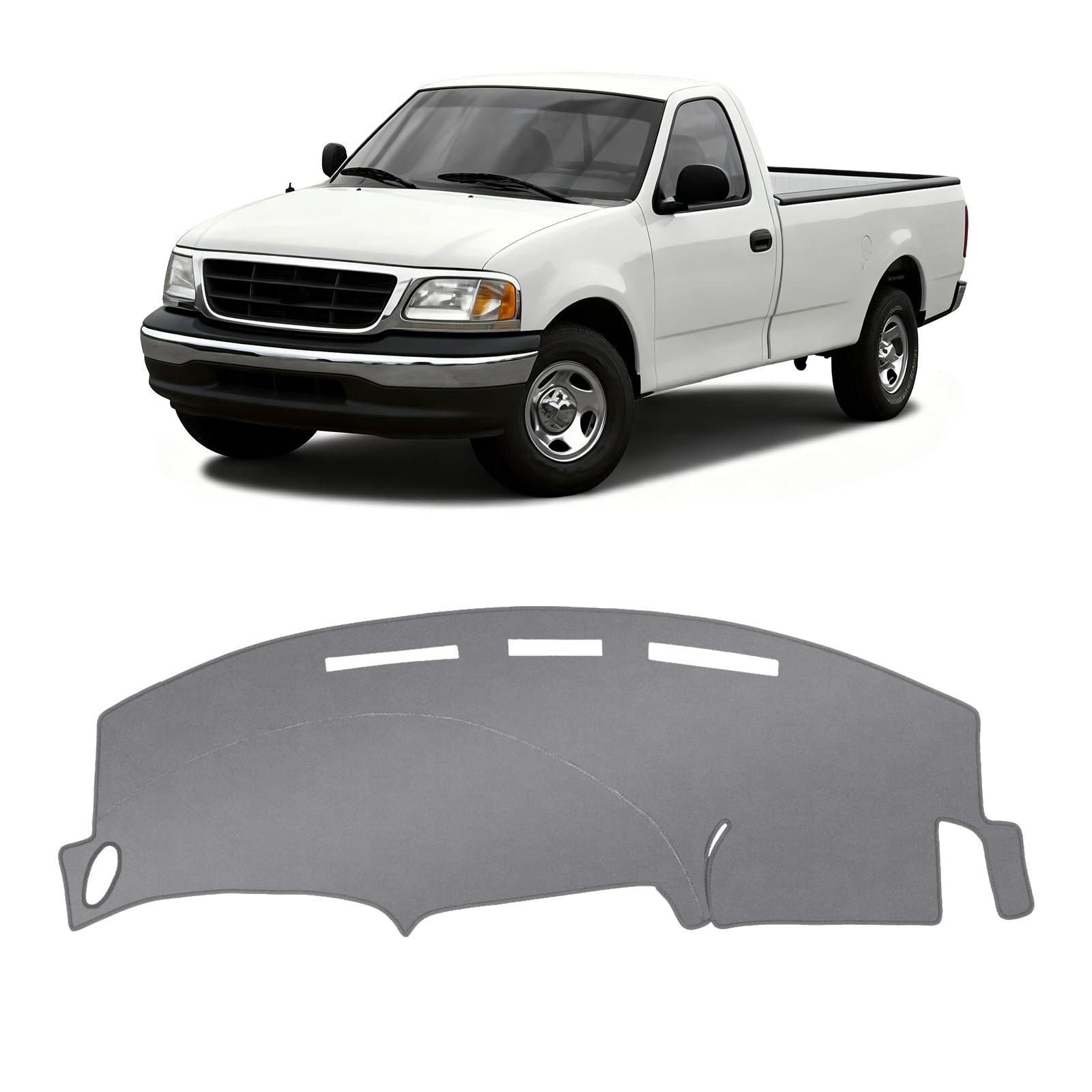 Gray & Black Non-Slip Dashboard Cover for Left-Hand Drive