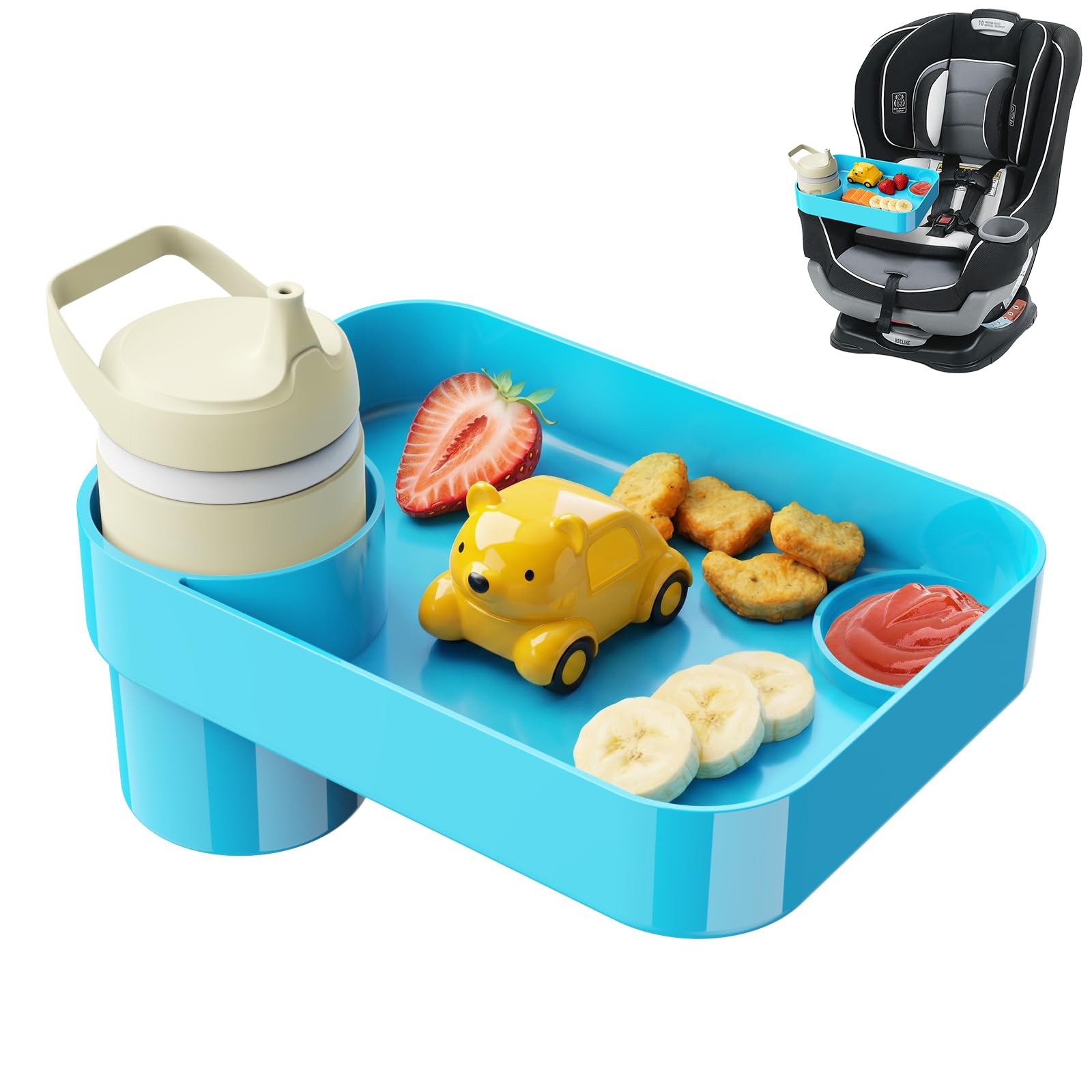 Universal Toddler Car Seat Snack Tray for Road Trips
