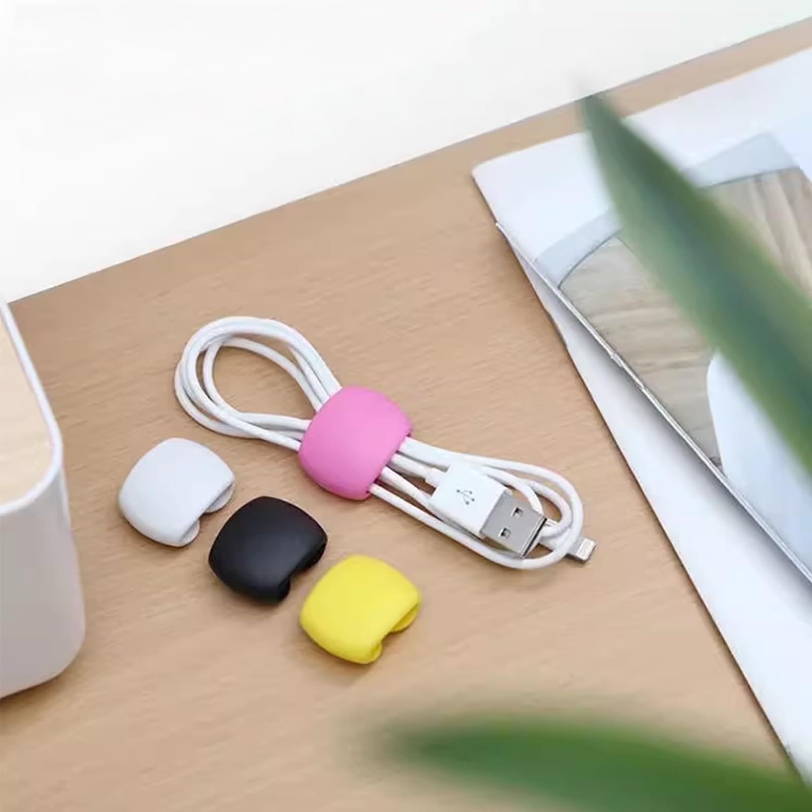 Multi-Pack Charging Cable Organizer Clips for Car & Travel