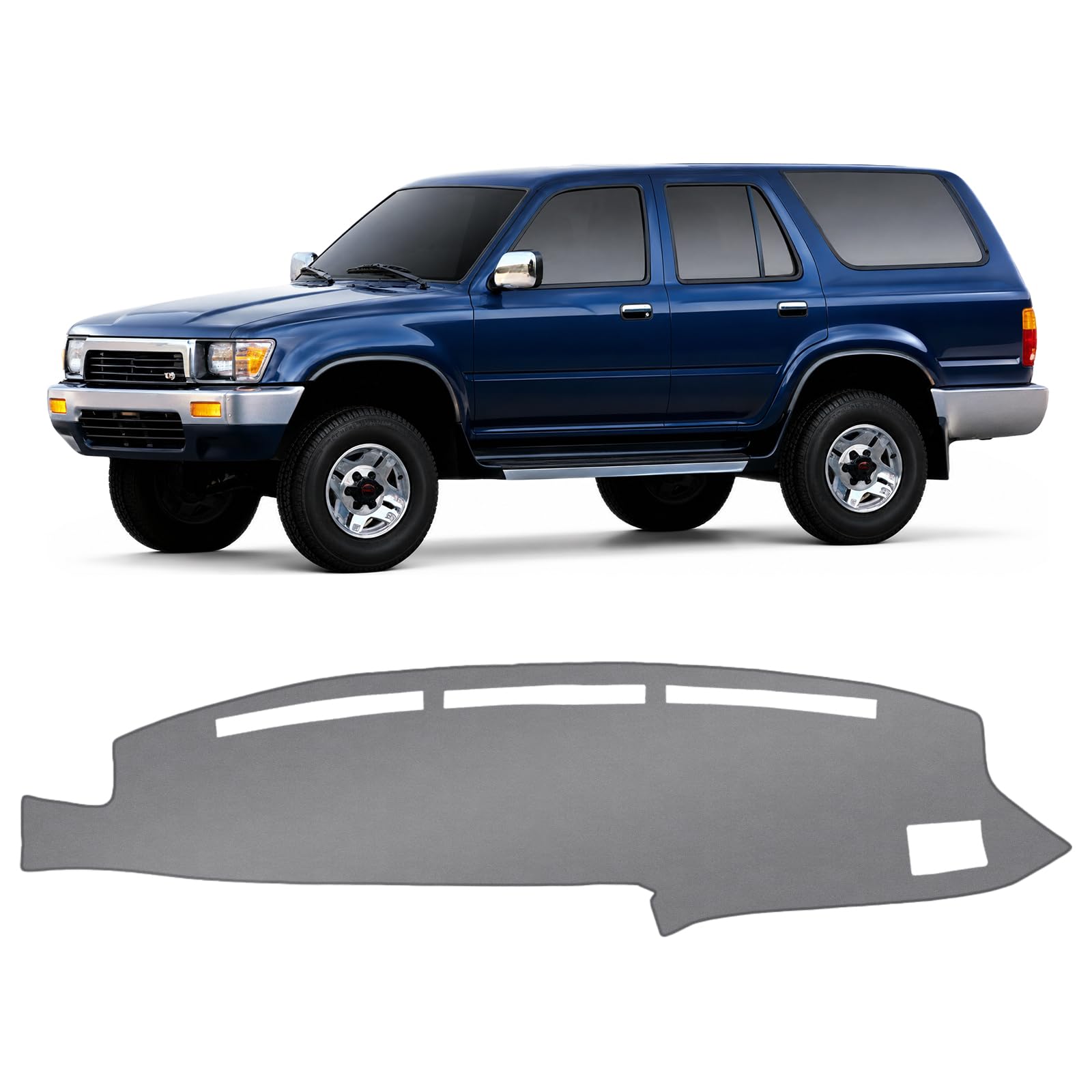 Gray & Black Non-Slip Dashboard Cover for Left-Hand Drive