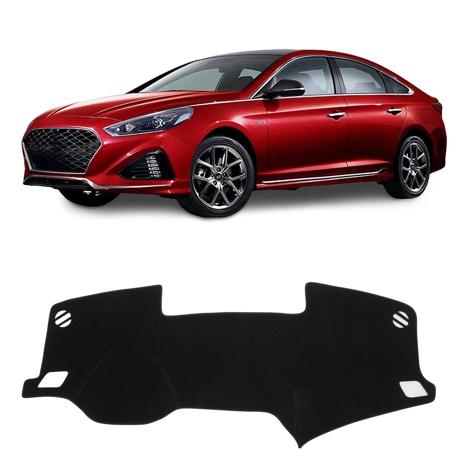 Gray & Black Non-Slip Dashboard Cover for Left-Hand Drive