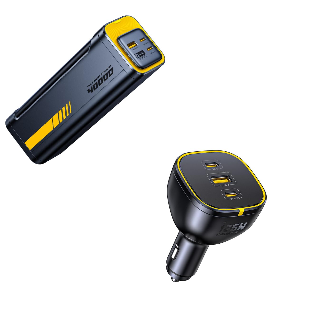 165W USB-C Laptop Car Charger & 40000mAh Power Bank